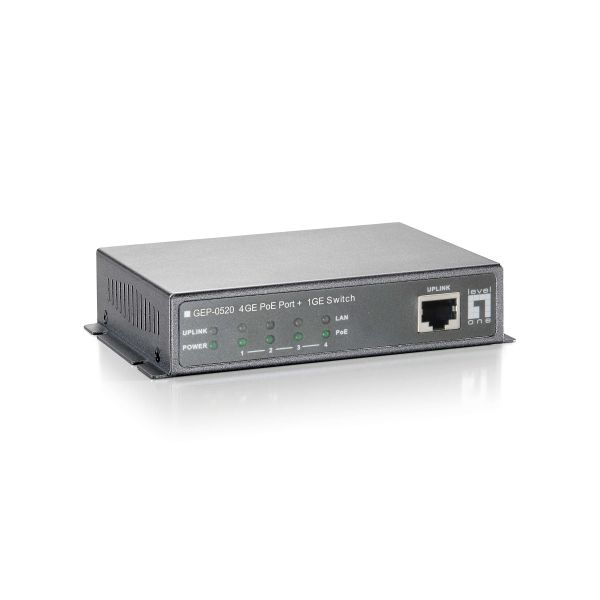 LevelOne GEP-0520 netwerk-switch Gigabit Ethernet (10/100/1000) Power over Ethernet (PoE) Zwart (GEP-0520)