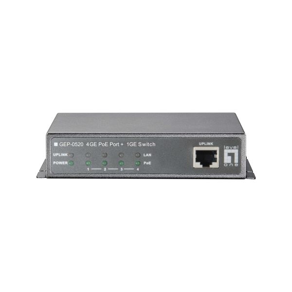 LevelOne GEP-0520 netwerk-switch Gigabit Ethernet (10/100/1000) Power over Ethernet (PoE) Zwart (GEP-0520)