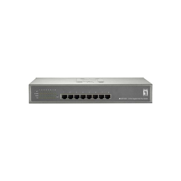 LevelOne GEP-0821 netwerk-switch Gigabit Ethernet (10/100/1000) Power over Ethernet (PoE) Grijs (GEP-0821)