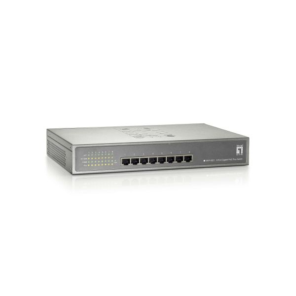 LevelOne GEP-0821 netwerk-switch Gigabit Ethernet (10/100/1000) Power over Ethernet (PoE) Grijs (GEP-0821)