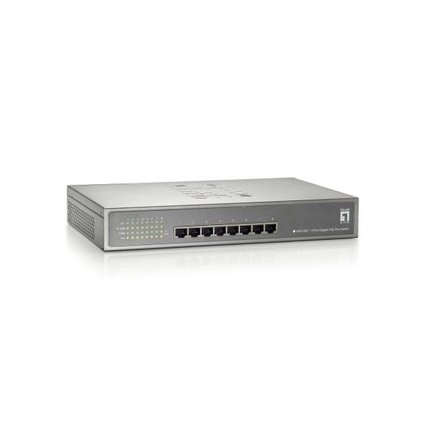 LevelOne GEP-0821 netwerk-switch Gigabit Ethernet (10/100/1000) Power over Ethernet (PoE) Grijs (GEP-0821)