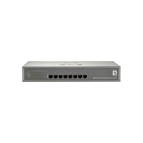 LevelOne GEP-0822 netwerk-switch Gigabit Ethernet (10/100/1000) Power over Ethernet (PoE) Grijs (GEP-0822)