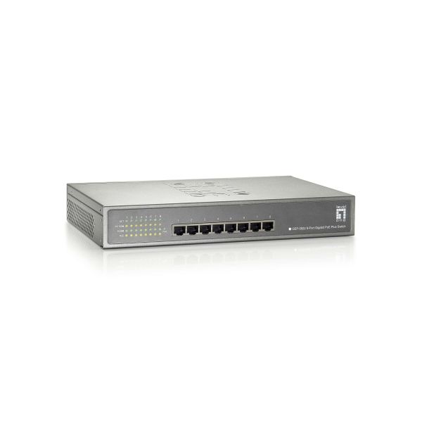LevelOne GEP-0822 netwerk-switch Gigabit Ethernet (10/100/1000) Power over Ethernet (PoE) Grijs (GEP-0822)