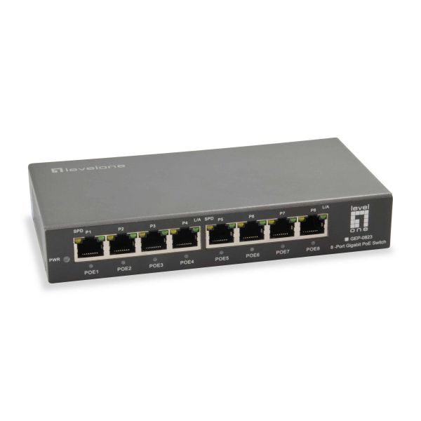 LevelOne GEP-0823 netwerk-switch Gigabit Ethernet (10/100/1000) Power over Ethernet (PoE) Zwart (GEP-0823) LevelOne GEP-0823 netwerk-switch Gigabit Ethernet (10/100/1000) Power over Ethernet (PoE) Zwart (GEP-0823)