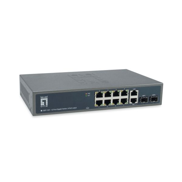 LevelOne GEP-1221 netwerk-switch Unmanaged Gigabit Ethernet (10/100/1000) Power over Ethernet (PoE) Zwart (GEP-1221) LevelOne GEP-1221 netwerk-switch Unmanaged Gigabit Ethernet (10/100/1000) Power over Ethernet (PoE) Zwart (GEP-1221)