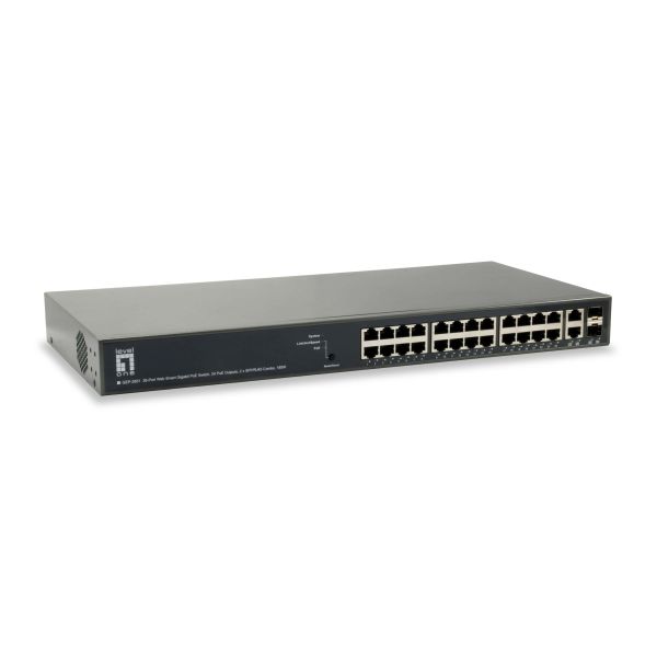 LevelOne GEP-2651 netwerk-switch Managed L3 Gigabit Ethernet (10/100/1000) Power over Ethernet (PoE) Zwart (GEP-2651) LevelOne GEP-2651 netwerk-switch Managed L3 Gigabit Ethernet (10/100/1000) Power over Ethernet (PoE) Zwart (GEP-2651)