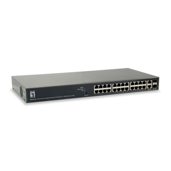 LevelOne GEP-2651 netwerk-switch Managed L3 Gigabit Ethernet (10/100/1000) Power over Ethernet (PoE) Zwart (GEP-2651)
