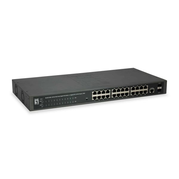 LevelOne GEP-2652 Managed L2 Gigabit Ethernet (10/100/1000) Power over Ethernet (PoE) Grijs (GEP-2652) LevelOne GEP-2652 Managed L2 Gigabit Ethernet (10/100/1000) Power over Ethernet (PoE) Grijs (GEP-2652)