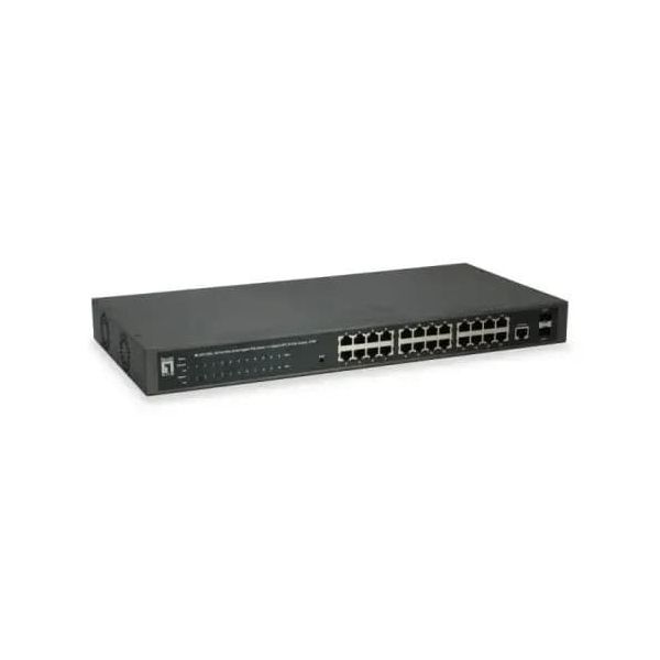 LevelOne GEP-2652 Managed L2 Gigabit PoE Switch 24-poorts 2x (GEP-2652)