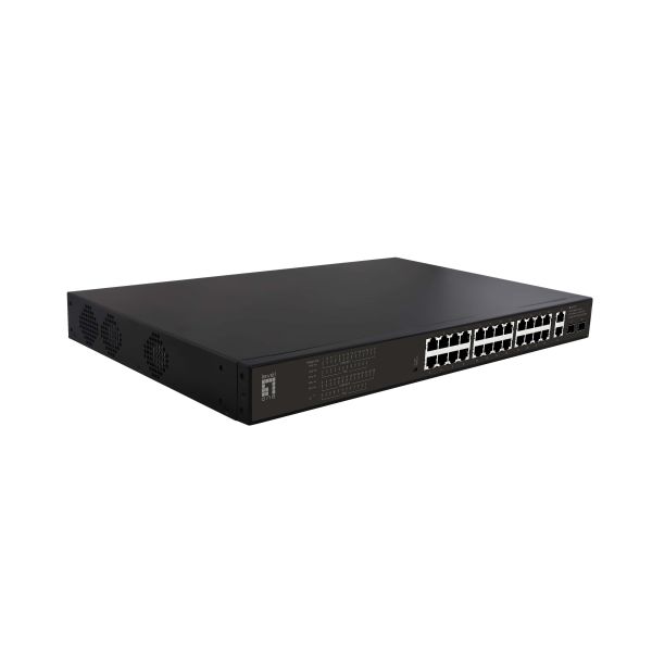 LevelOne GEP-2821 netwerk-switch Unmanaged Gigabit Ethernet (10/100/1000) Power over Ethernet (PoE) 1U Zwart (GEP-2821)