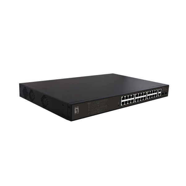 LevelOne GEP-2821 netwerk-switch Unmanaged Gigabit Ethernet (10/100/1000) Power over Ethernet (PoE) 1U Zwart (GEP-2821)