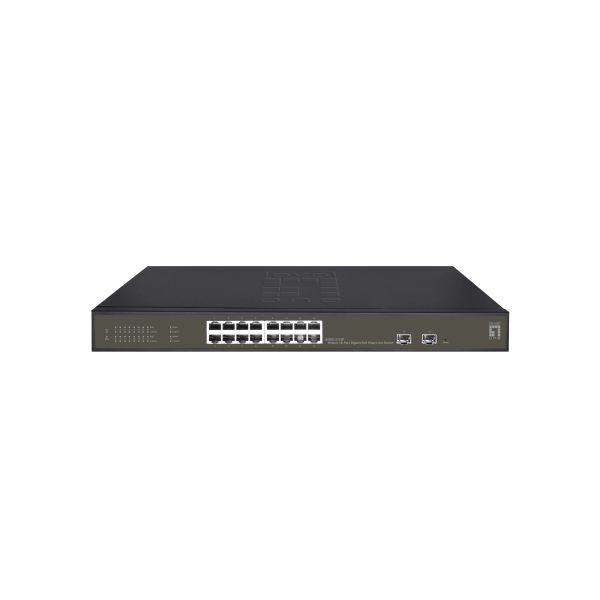 LevelOne GES-2118P netwerk-switch Managed L2 Gigabit Ethernet (10/100/1000) Power over Ethernet (PoE) Zwart (GES-2118P)