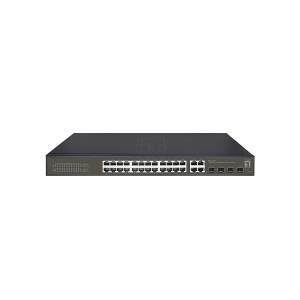 LevelOne GES-2128P netwerk-switch Managed L2 Gigabit Ethernet (10/100/1000) Power over Ethernet (PoE) Zwart (GES-2128P)