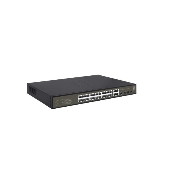 LevelOne GES-2128P netwerk-switch Managed L2 Gigabit Ethernet (10/100/1000) Power over Ethernet (PoE) Zwart (GES-2128P)
