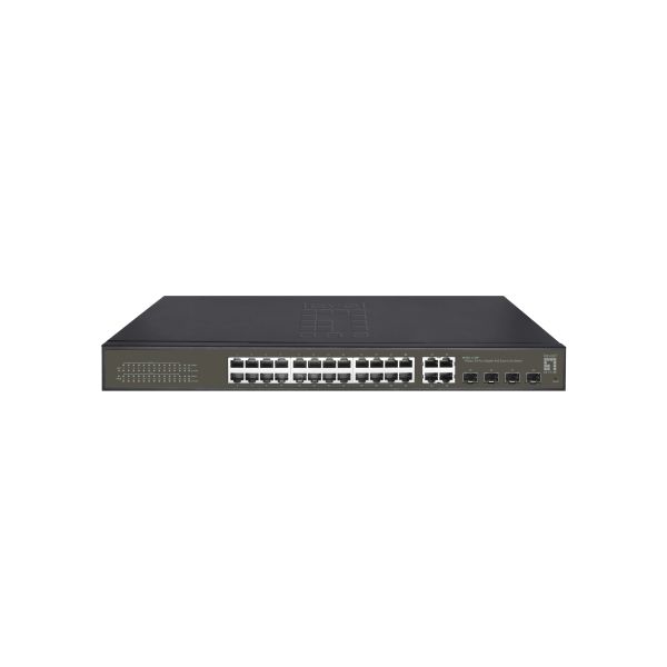 LevelOne GES-2128P netwerk-switch Managed L2 Gigabit Ethernet (10/100/1000) Power over Ethernet (PoE) Zwart (GES-2128P)