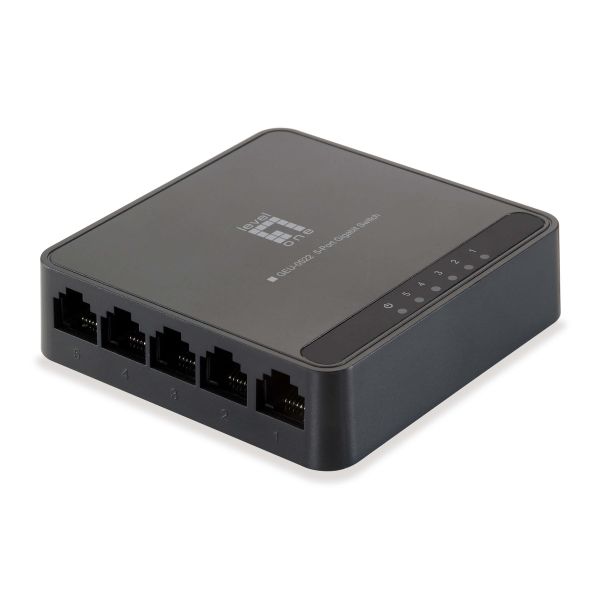 LevelOne GEU-0522 netwerk-switch Gigabit Ethernet (10/100/1000) Zwart (GEU-0522)
