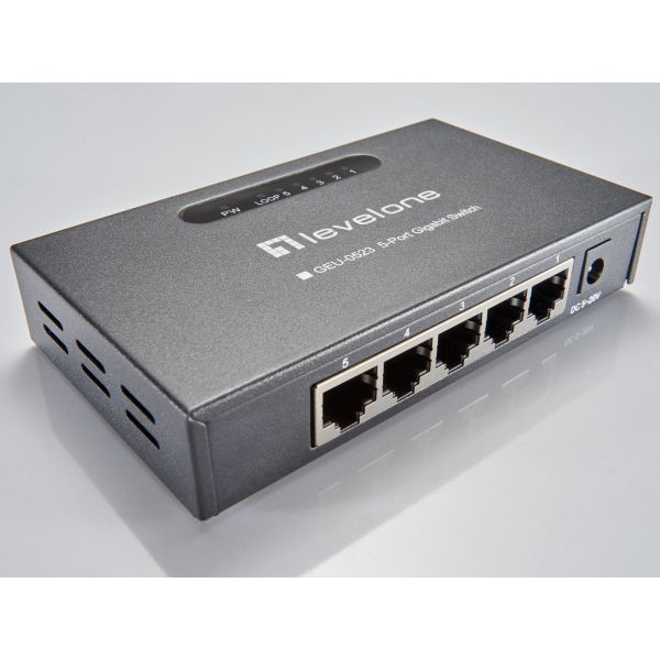 LevelOne GEU-0523 netwerk-switch Unmanaged Gigabit Ethernet (10/100/1000) Zwart (GEU-0523)