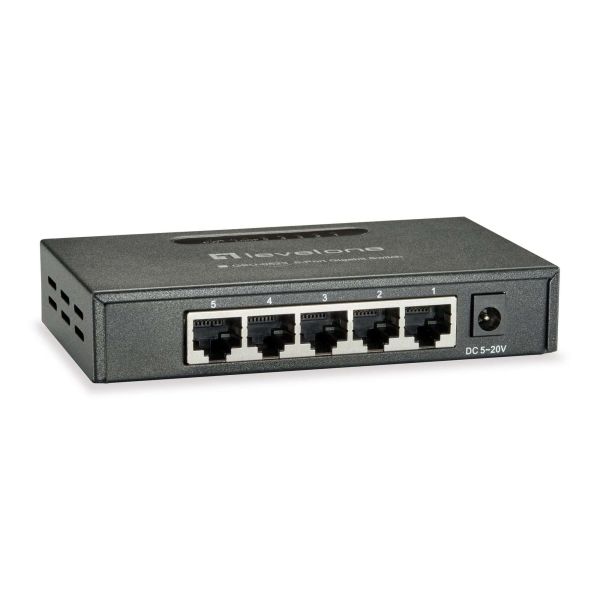 LevelOne GEU-0523 netwerk-switch Unmanaged Gigabit Ethernet (10/100/1000) Zwart (GEU-0523)
