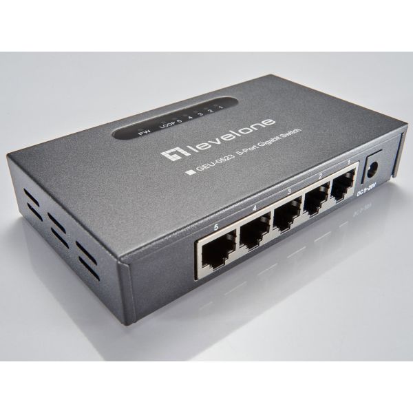 LevelOne GEU-0523 netwerk-switch Unmanaged Gigabit Ethernet (10/100/1000) Zwart (GEU-0523)