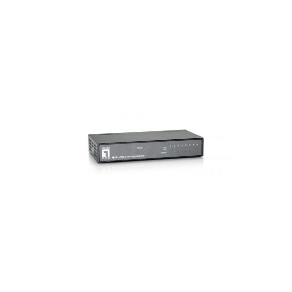 LevelOne GEU-0822 Unmanaged Gigabit Ethernet (10/100/1000) Zwart (GEU-0822)