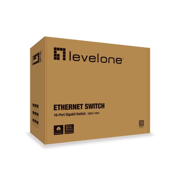 LevelOne GEU-1621 netwerk-switch Gigabit Ethernet (10/100/1000) Grijs (GEU-1621)