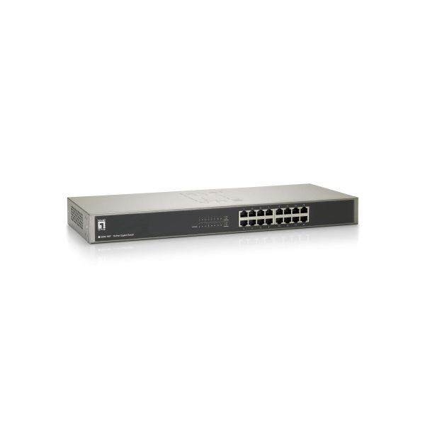 LevelOne GSW-1657 netwerk-switch Unmanaged Gigabit Ethernet (10/100/1000) Zwart, Grijs (GSW-1657)