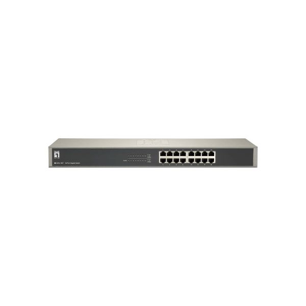 LevelOne GSW-1657 netwerk-switch Unmanaged Gigabit Ethernet (10/100/1000) Zwart, Grijs (GSW-1657)