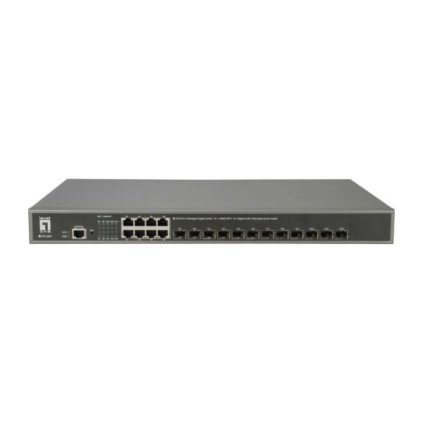 LevelOne GTL-2091 Managed L3 Gigabit Ethernet (10/100/1000) Grijs (GTL-2091)