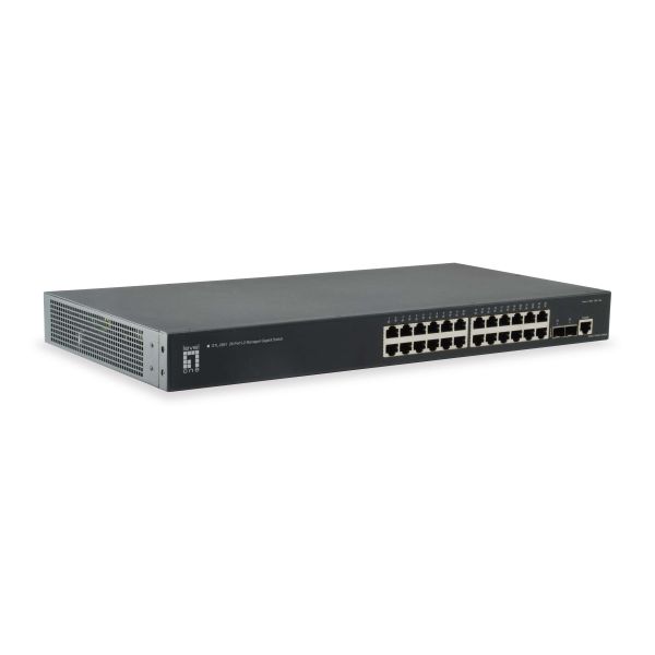 LevelOne GTL-2661 Managed L2 Gigabit Ethernet (10/100/1000) Zwart (GTL-2661)