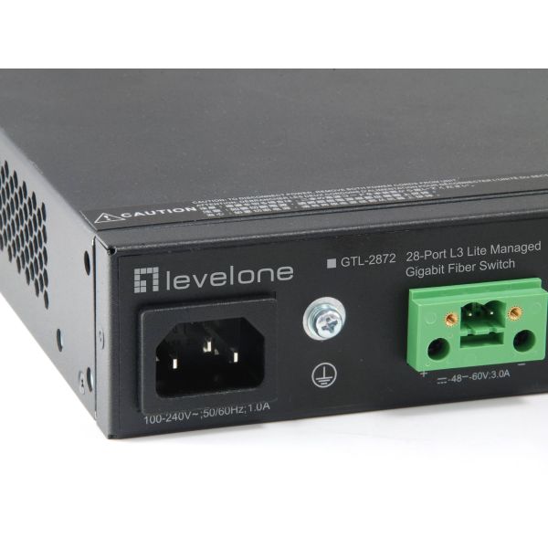 LevelOne GTL-2872 Managed L3 Geen Zwart (GTL-2872)