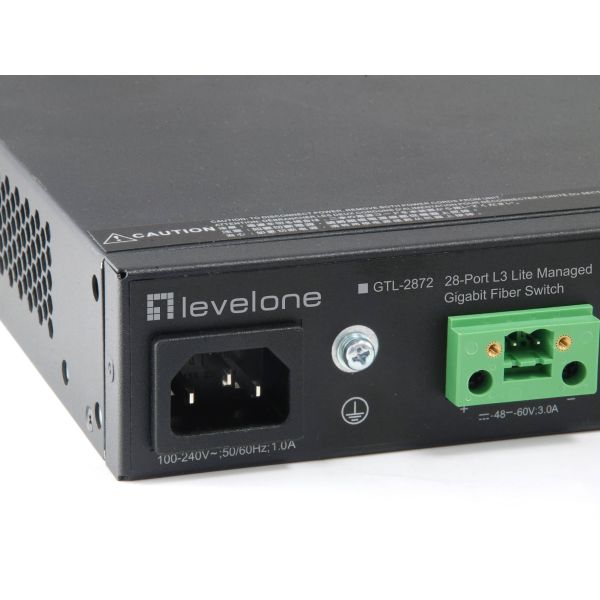 LevelOne GTL-2872 netwerk-switch Managed L3 Zwart (GTL-2872)