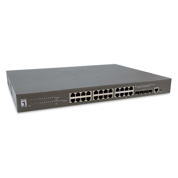 LevelOne GTP-2871 netwerk-switch Managed L3 Gigabit Ethernet (10/100/1000) Power over Ethernet (PoE) Grijs (GTP-2871) LevelOne GTP-2871 netwerk-switch Managed L3 Gigabit Ethernet (10/100/1000) Power over Ethernet (PoE) Grijs (GTP-2871)