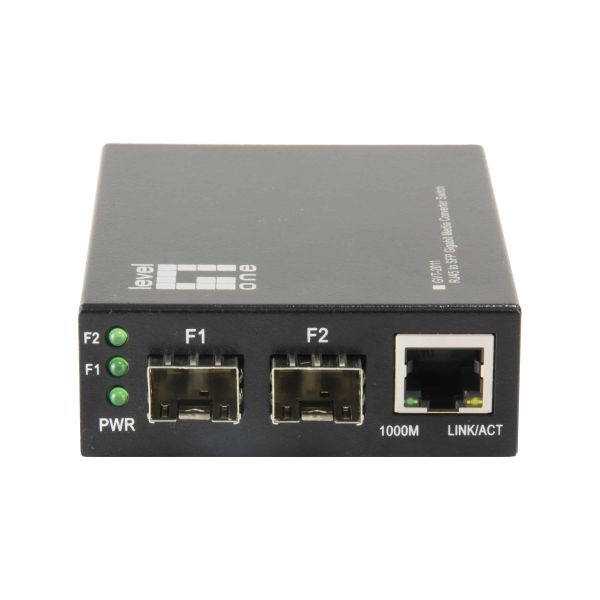 LevelOne GVT-2011 netwerk media converter 1000 Mbit/s Grijs (GVT-2011)