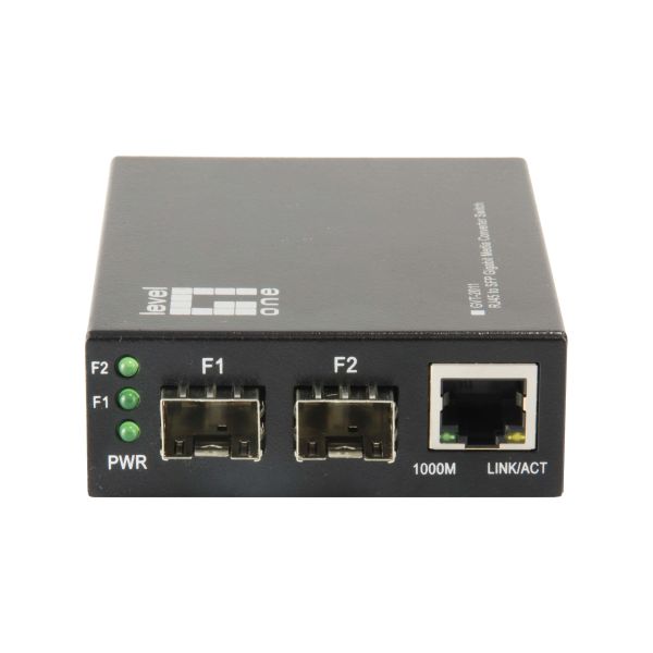 LevelOne GVT-2011 netwerk media converter 1000 Mbit/s Grijs (GVT-2011)