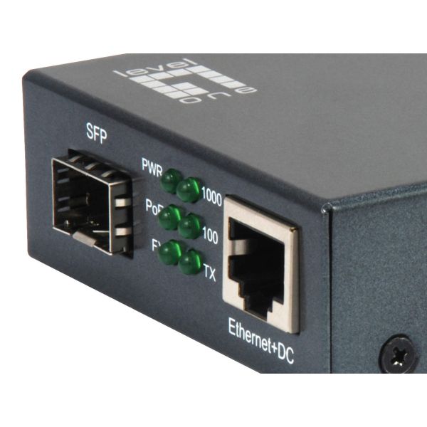 LevelOne GVT-2012 netwerk media converter 1000 Mbit/s Zwart (GVT-2012)