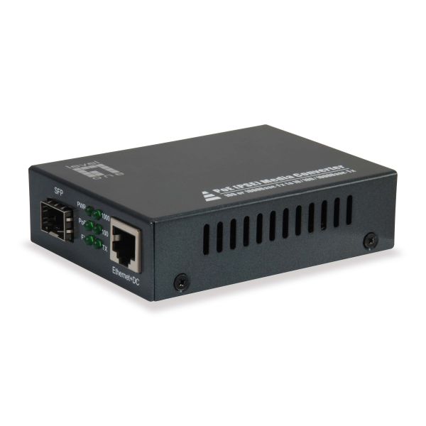 LevelOne GVT-2012 netwerk media converter 1000 Mbit/s Zwart (GVT-2012)