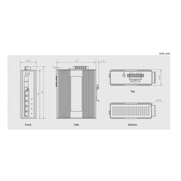 LevelOne IES-0600 netwerk-switch Gigabit Ethernet (10/100/1000) Zwart (IES-0600)