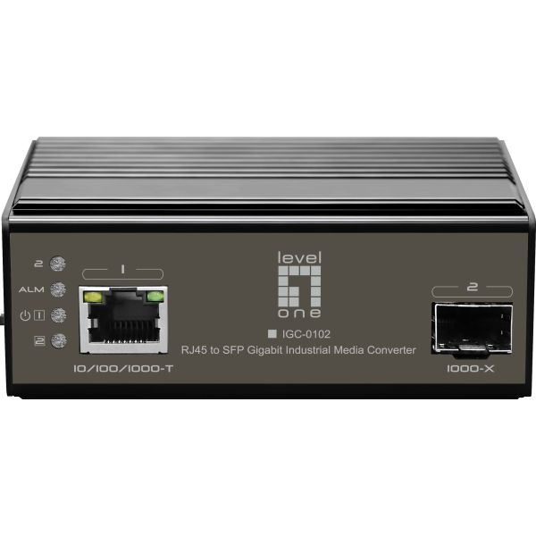 LevelOne IGC-0102 netwerk media converter 1000 Mbit/s Zwart (IGC-0102)