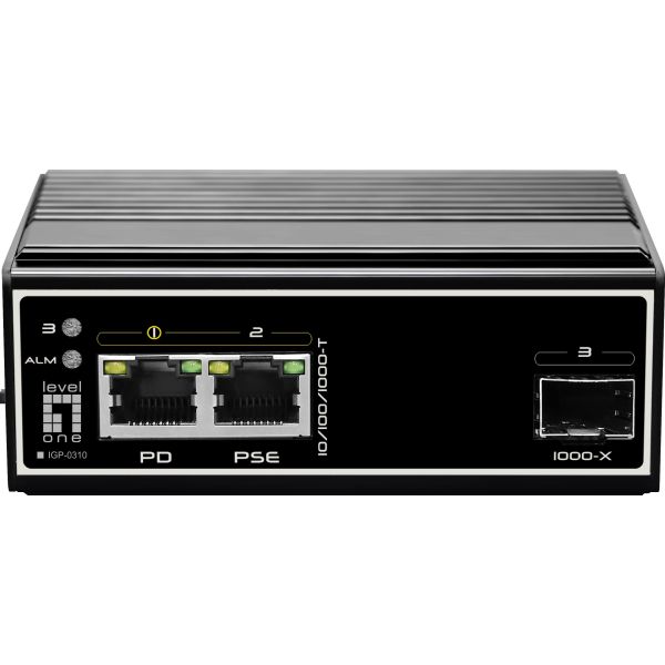 LevelOne IGP-0310 netwerk-switch Gigabit Ethernet (10/100/1000) Power over Ethernet (PoE) Zwart (IGP-0310)