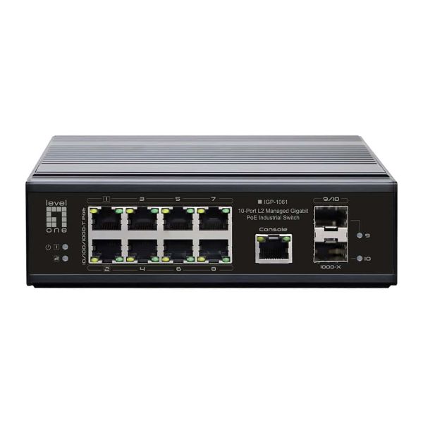 LevelOne IGP-1061 netwerk-switch Managed L2 Gigabit Ethernet (10/100/1000) Power over Ethernet (PoE) Zwart (IGP-1061)