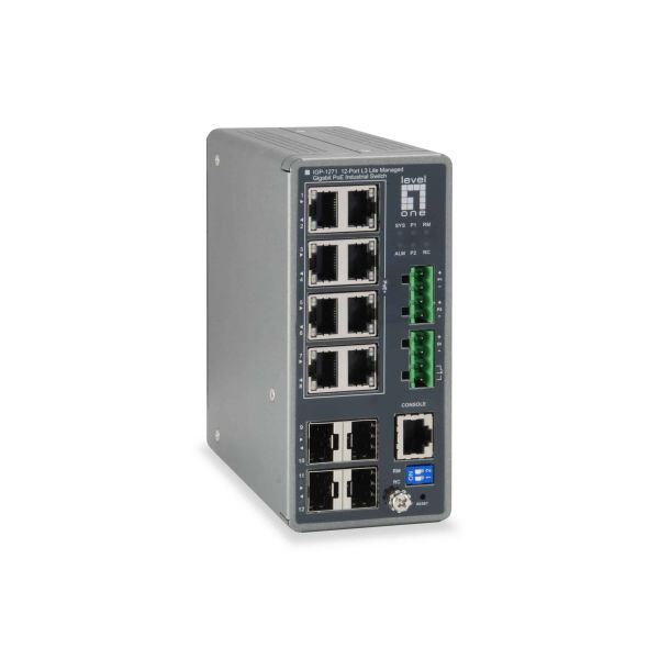 LevelOne IGP-1271 Managed L3 Gigabit Ethernet (10/100/1000) Power over Ethernet (PoE) Grijs (IGP-1271) LevelOne IGP-1271 Managed L3 Gigabit Ethernet (10/100/1000) Power over Ethernet (PoE) Grijs (IGP-1271)