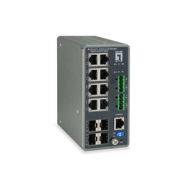 LevelOne IGU-1271 Managed L3 Gigabit Ethernet (10/100/1000) Grijs (IGU-1271)