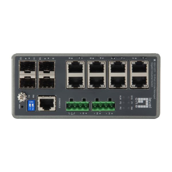 LevelOne IGU-1271 Managed L3 Gigabit Ethernet (10/100/1000) Grijs (IGU-1271)