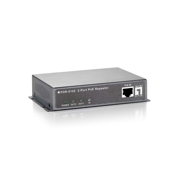 LevelOne POR-0102 netwerkextender Netwerkrepeater Zwart (POR-0102)