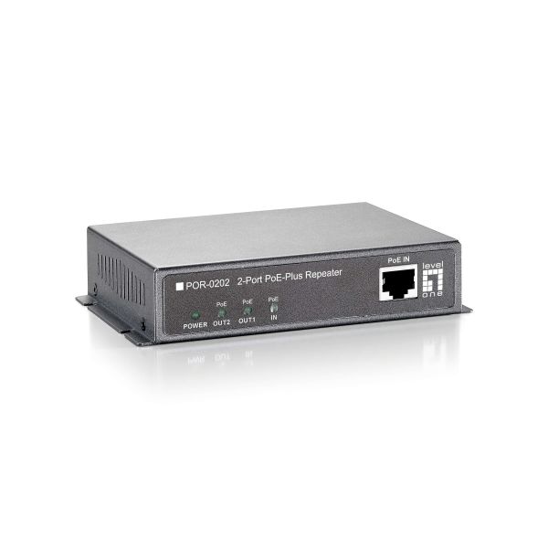 LevelOne POR-0202 netwerkextender Netwerkrepeater Zwart (POR-0202)