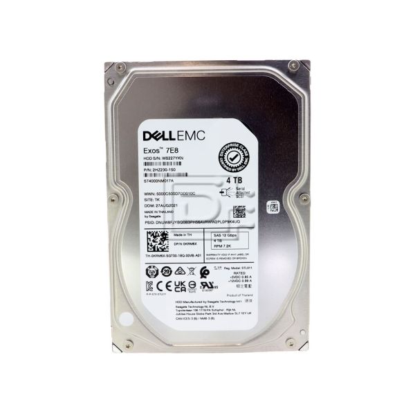 Dell EMC Exos 7E8 4TB SAS 7.2K HDD Refurbished (KRM6X-RFB)