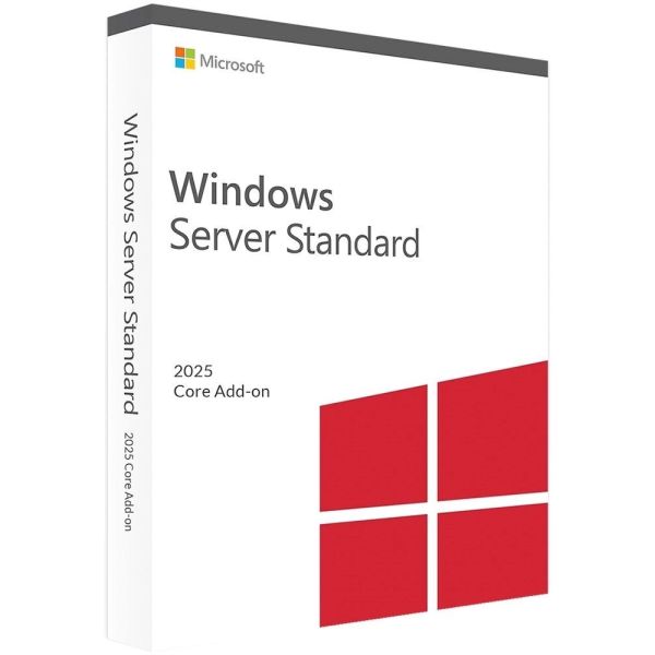 Microsoft OEM Microsoft Windows Server 2025 Standard Add.Lic. 4 Cores NoMedia/NoKey(POSOnly) (EP2-17259)