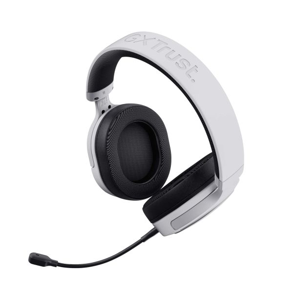 Trust GXT 498W Forta Gaming Headset - Officieel gelicentieerde Playstation 5 gamingheadset – Opklapbare microfoon – Over-ear ontwerp – Wit (24716)