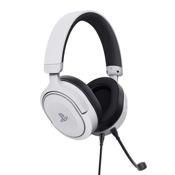 Trust GXT 498W Forta Gaming Headset - Officieel gelicentieerde Playstation 5 gamingheadset – Opklapbare microfoon – Over-ear ontwerp – Wit (24716)