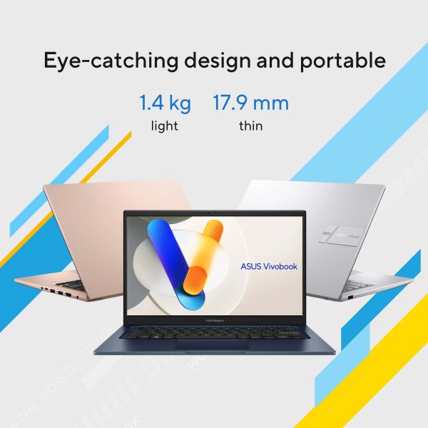 ASUS Vivobook 14 X1404ZA-NK526W Intel® Core™ i5 i5-1235U Laptop 35,6 cm (14") Full HD 8 GB DDR4-SDRAM 512 GB SSD Wi-Fi 6E (802.11ax) Windows 11 Home Zilver (X1404ZA-NK526W)